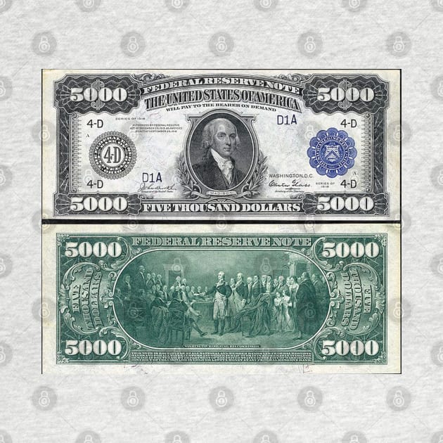 $5000 Bill Paper Money by EP